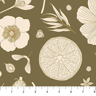 Olive Etching Floral