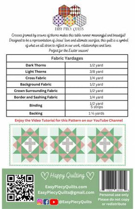 Rugged Cross Quilted Table Runner