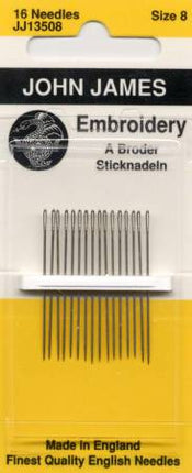 John James Embroidery Needles Size 8