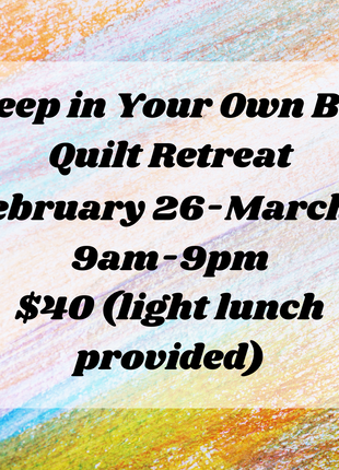 Sleep in Your Own Bed Retreat